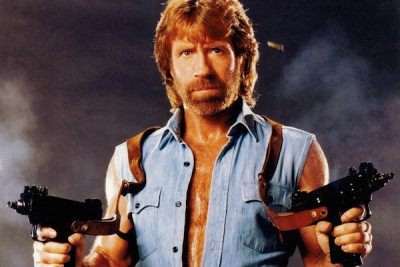 Chuck Norris.  Not sure about the trigger-finger discipline in this photo.  