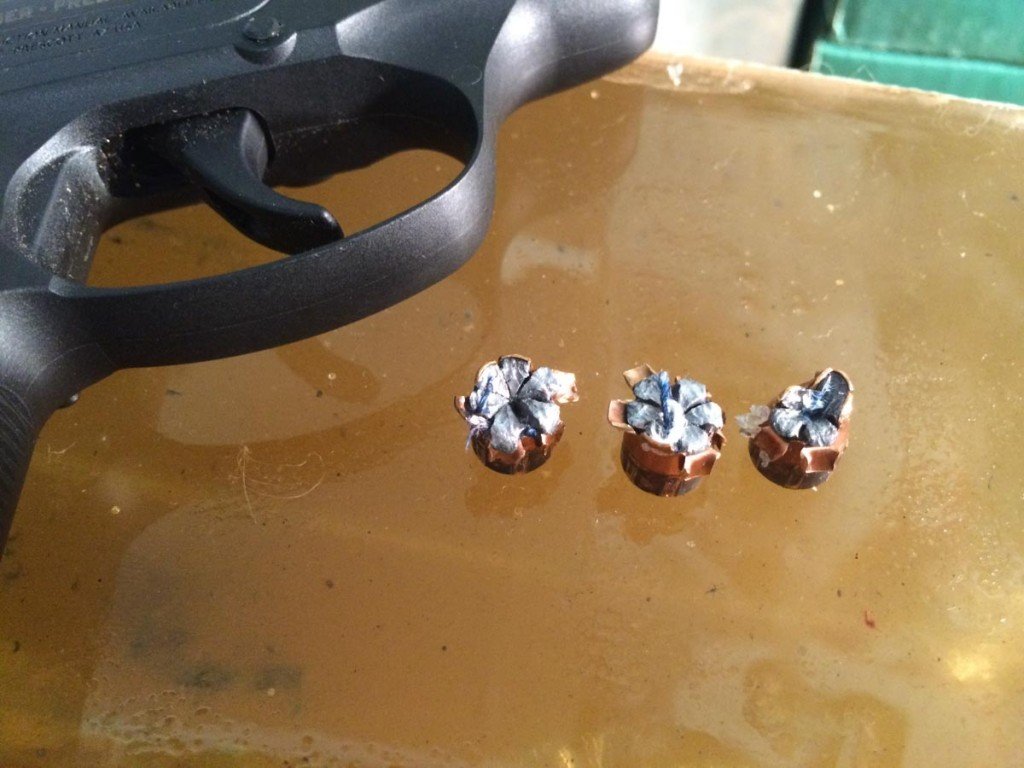 Rounds from the Ruger LCR expanded partially. 