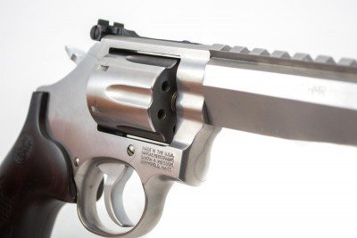 Great big revolver, tiny little .17 caliber holes.