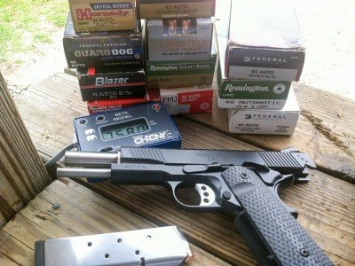 I tested a wide variety of .45 ACP and 450 SMC ammo through the TRP.