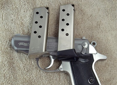 The .380 auto version comes with two 7-round magazines.