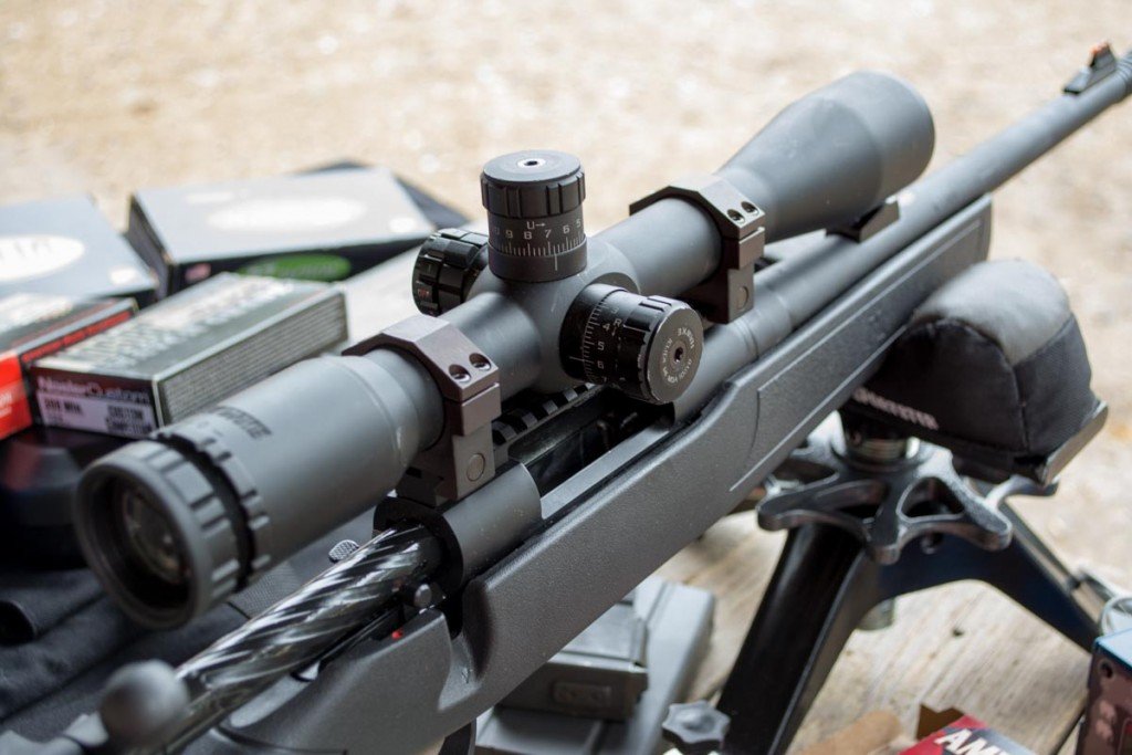 This Hawke Optics tactical scope features a mil-dot reticle with minute of angle adjustments. Complicated? Not really.