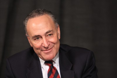 Sen. Charles Schumer is photographed during a spotlight interview with The Journal News editorial board, Harrison, Jan. 18, 2012. ( Melissa Elian/The Journal News )