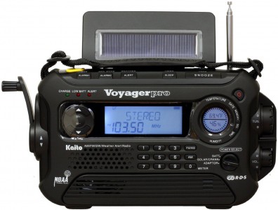 At the very least you should have a hand crank and solar powered multi-band radio, but please read the radio articles here to understand the basics of cheap, $25 Ham radios as well. 