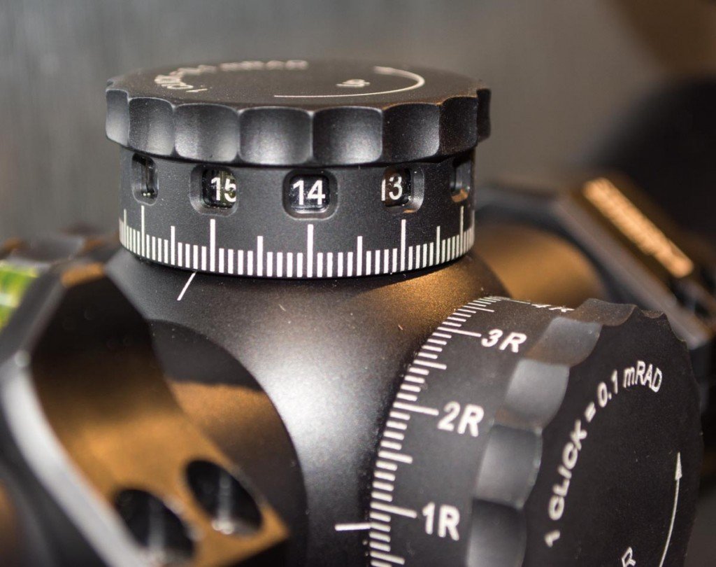 This Steiner optic offers adjustments in .1 milliradian increments. What's a milliradian? Read on...