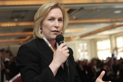 Sen. Kirsten Gillibrand speaks at the Westchester County Democratic Victory Breakfast at the VIP Club in New Rochelle March 7, 2010.  ( Ricky Flores  / The Journal News)
