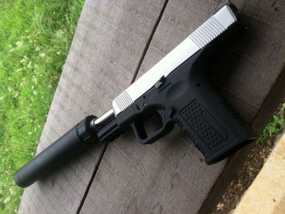 The Lone Wolf Timberwolf--No GLOCK Required Lone Wolf slides have many different serration patterns. This one is tame, but still offers extra options for control.