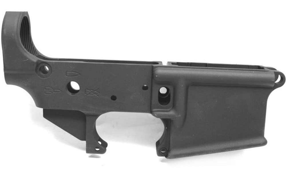 Most lowers are as simple and utilatarian as this DSA. It is a simple aluminum shell that connects almost everything. It is also the serialized piece of the rifle.