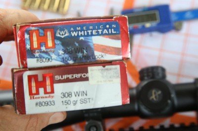 The ammo used in my tests were both 150 grain. 