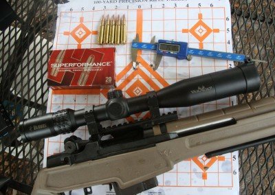 It was harder to keep the groups in the 1.5" range with the Hornady Superformance SST 150 grain ammo, but its hot ammo so not unexpected. For super long range the Superformance is popular. 