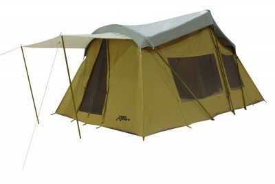The other really good deal I found is $663 for this Chinese made canvas tent from Trek that is 16x10. It comes with a rainfly, awning, and about a dozen other options that would be custom and extra on an American made outfitter tent.