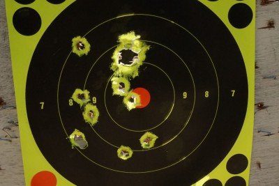 DP-12 Review--A Functional Double Barrel Bullpup The gun produces a reasonable spread in its stock configuration.