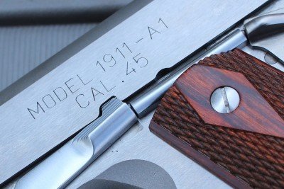 Monday Gun Day Giveaway: Springfield Armory Mil-Spec 1911 There's nothing exaggerated about the gun or the markings on it.