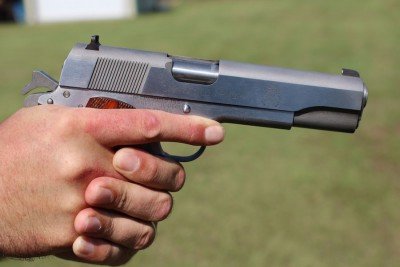 Monday Gun Day Giveaway: Springfield Armory Mil-Spec 1911 The slide serrations have a slight angle--the same lines as the grip.