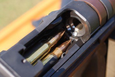 Feed ramps help guide rounds in without mauling the bullets' tips. 