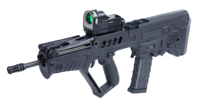 The IWI Tavor.  Big thing, small package.  