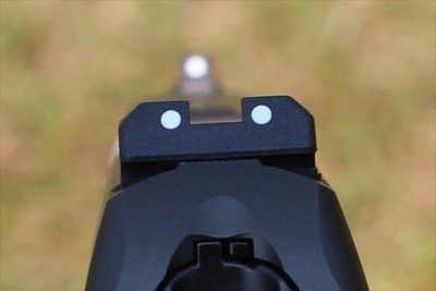 The 3 dot sight picture is easy to pick up.