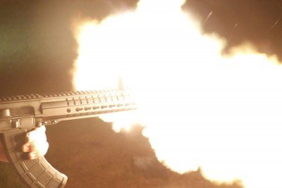 CMMG's 7.62x39 AR--The Mutant--Review You don't want you face too close to this. Trust me. I know. I put my face too close to it. I'm still waiting for my eyebrosw to regrow.