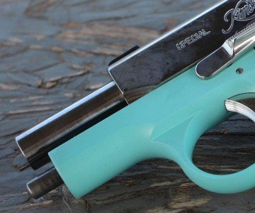 The fit of the slide and barrel is solid. Even though it looks like a showpiece, it shoots like the rest of the Kimber line.