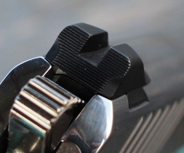 The big rear sight has been rounded over nicely. 