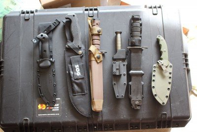 Here's some of what's to come (and some that have already been scratched from the list). Knives by Ka-Bar, SOG, Ontario, Browning, ESEE, 