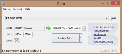Do not install the CD that comes with your dongle. Just plug it in and use Zadig to install the drivers. 