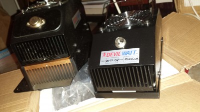 This is the Devil Watt 15 watt generator made for woodstoves. It is smaller and only uses one heatsink. Make sure to read the directions so you don't overheat the pads. 