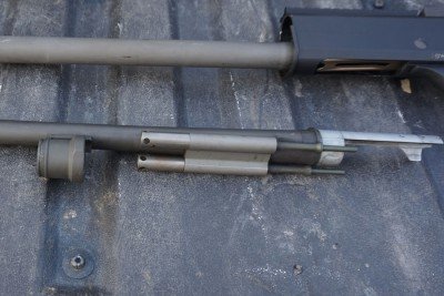 The dual pistons on the M4 help keep the guts clean.