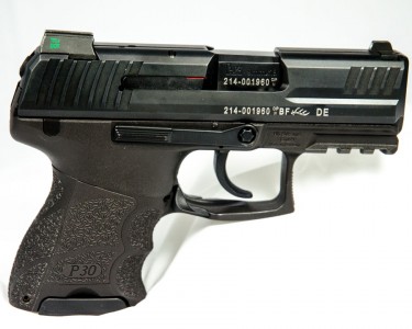 Heckler & Koch P30SK: A Carry Gun You’ll Want to Carry to the Range! Fully ambidextrous, with no sacrifice for lefties. All controls are in easy reach, even for shooters with small hands. Note the small red “loaded chamber indicator” at the front end of the extractor. I find this feature to be of little value because you can always see it.