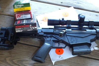 I tested the Ruger with three different loads. Hornady Superformance SST 85 grain, Remington 100 grain Corelokt, and Winchester Ballistic Silvertip 55 grain Fragmenting Polymer tip.