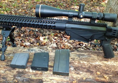 One of the most impressive features is the ability to use different magazines. Standard M14 magazines as well as 7.62 AR magazines worked perfectly in my test gun. The three lug bolt strips the round off the magazine with the bottom lug.