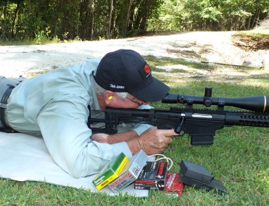 Prone Accuracy testing was done prone with a bipod at 100 and 200 yards.