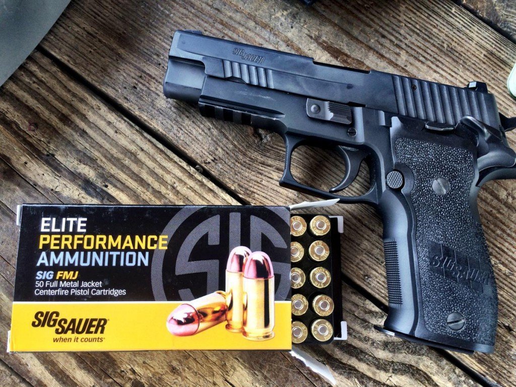 For the 9mm testing, I figured I would keep things in the family, so I used this Sig Sauer P226 Elite SAO.