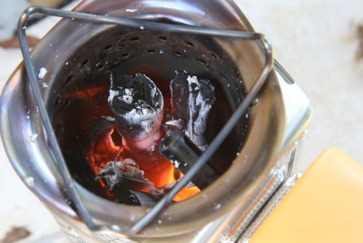 The downside, if there is a downside (NOT), is that the fuel burns really fast.  This is well after my water was boiled and beans almost cooked, and phone charging a few percent.