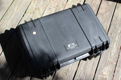 The 8 pistol case is about the size of a carry-on bag.