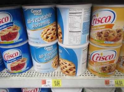 Like the other oils, Crisco isn't something you'd eat straight, but it will bring up the calories of other foods and balance your diet. There are 12,430 calories in one of these packages for $3.64.  That is 3,414 calories per dollar. 