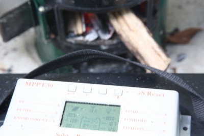 I was able to maintain up to a .4 amp charge measured with this charge controller. The arrows showing that charge was moving from the input to the battery lit up almost immediately, and continued long after the amp meter had gone to zero. The circuitry seems to be a real miser with capturing what electricity can be captured.