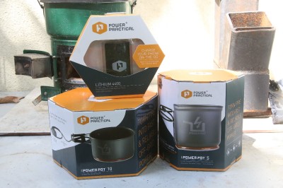 The first of these products I tested were the PowerPot. This is the 5 watt, the 10 watt, and their lithium storage batter that has a nice flashlight built in. They are running a special on the 5 watt pot and batter for $119 right now.