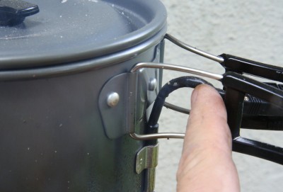 Be careful to keep the flames from lapping the side of the PowerPot with the cord. Mine both melted a little. 