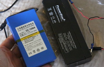 These polymer li-ion batteries look great, but they are only about 1ah and in my experience fail too easily. 