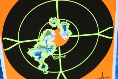 The targets illustrate my bad habits. Too much finger on the trigger. The gun is better than I am.