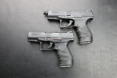 Two takes on the PPQ .22 rimfire. Go with the threaded barrel.