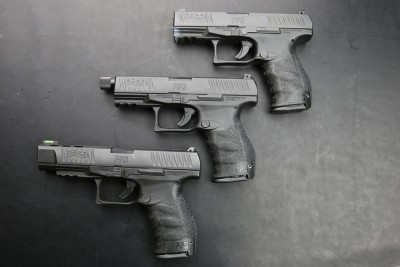 Three versions of the PPQ M2 in 9mm. 