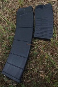 Magazines come in various length--none of them hold enough for my tastes. A drum is in the works from SureFire.