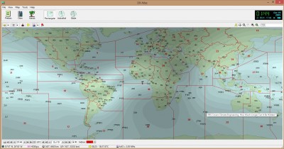 This is a screen shot of DX Atlas. The overlay is the F2 layer of the ionosphere, and it shows where you might be able to reach if you are in a certain spot.  From South Florida, on this map, I could possibly reach into Morocco and the Western provinces of Canada right now. 