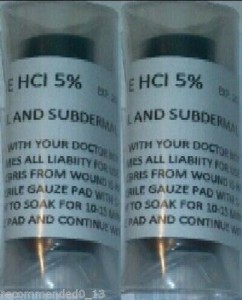 This is the only Lidocaine I have found in bottles, and it isn't cheap. 