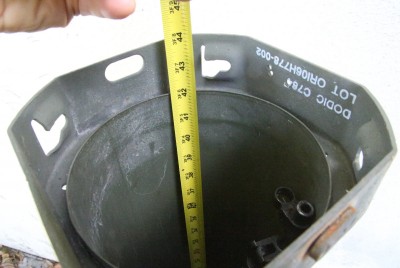 The cylinder has far less cubic inches, but it is longer and you could probably drive a truck over it. 