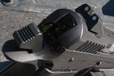 IWI's Pistol, the Jericho 941--9mm Overkill The rear sight offers a basic two dot sight picture.