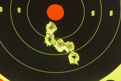 IWI's Pistol, the Jericho 941--9mm Overkill Five fast from low ready.