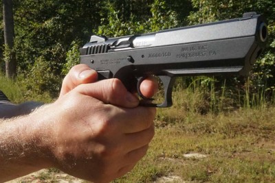 IWI's Pistol, the Jericho 941--9mm Overkill The high walls of the frame mean there isn't much on the front of the slide to hold onto during slide manipulations.